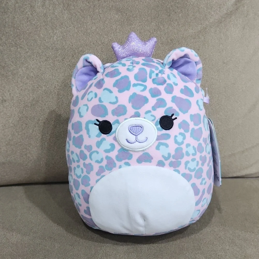 Squishmallows Hera the purple and pink Cheetah Kellytoy Plush stuffed animal 7in